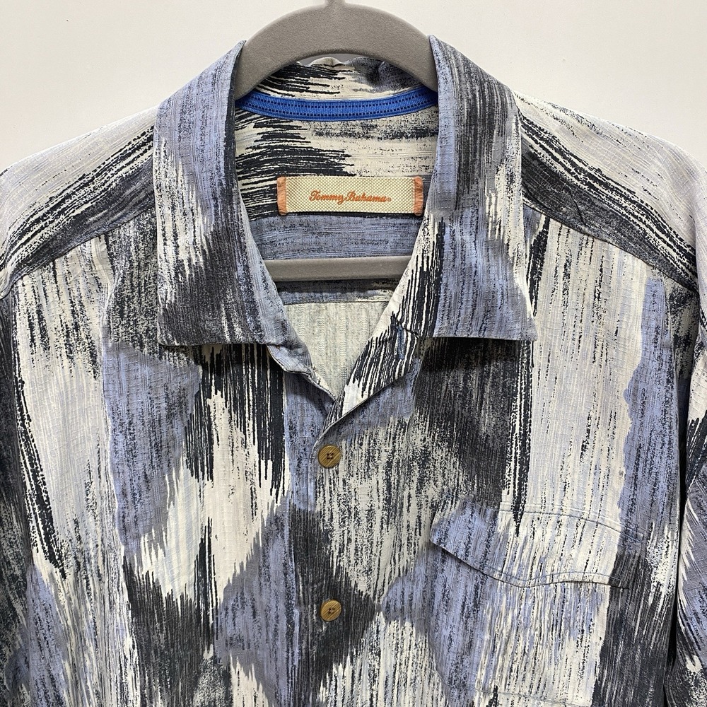 Tommy Bahama 100% Silk Hawaiian Shirt Men's XXL 2XL Short Sleeve Casual Travel